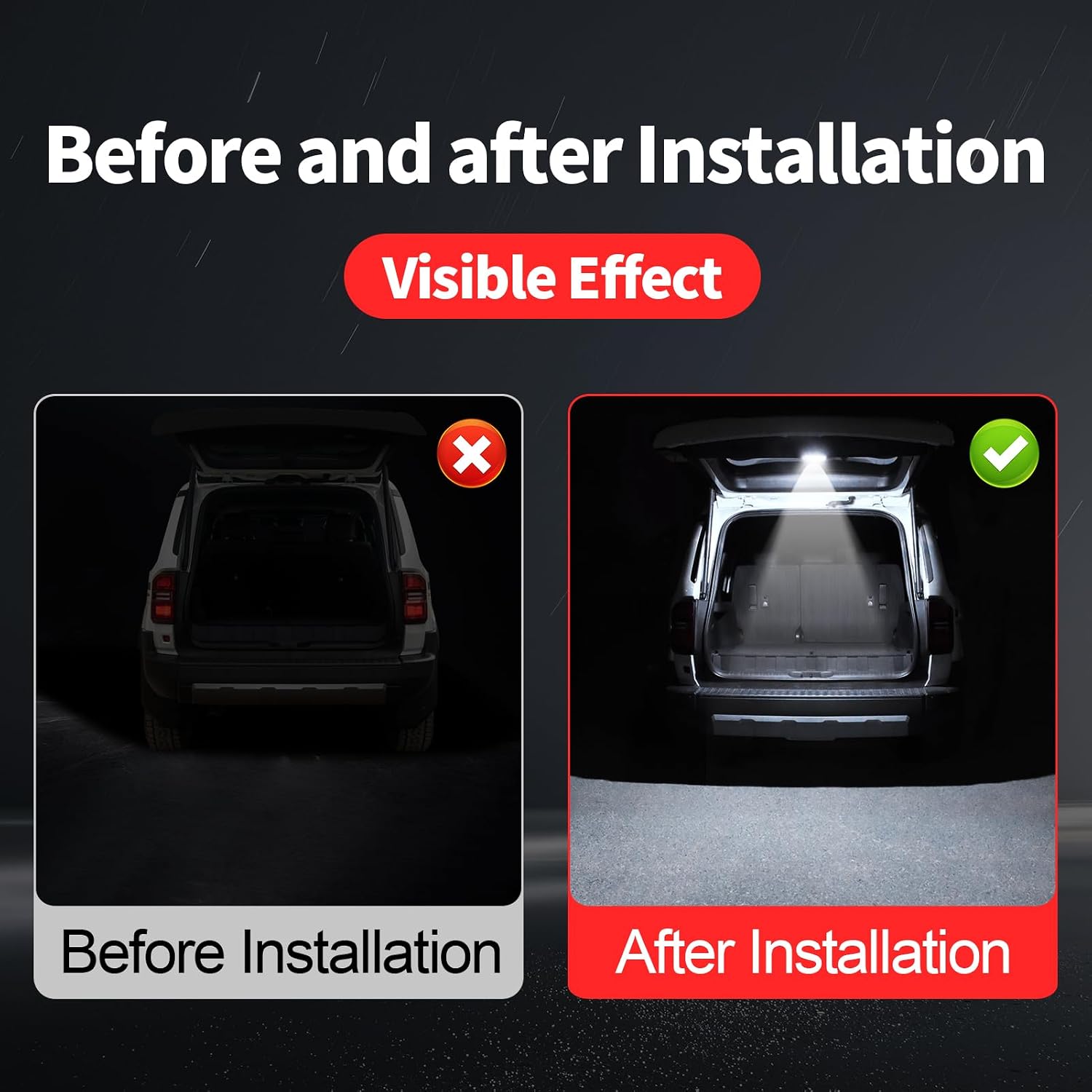 Tailgate Decorative Lights for 2024-2026 Toyota Land Cruiser 250 1958 Prado Lc250 Trunk High Brightness LED Lighting Punch-Free Waterproof Interior Modification Accessories (Electric tailgate)