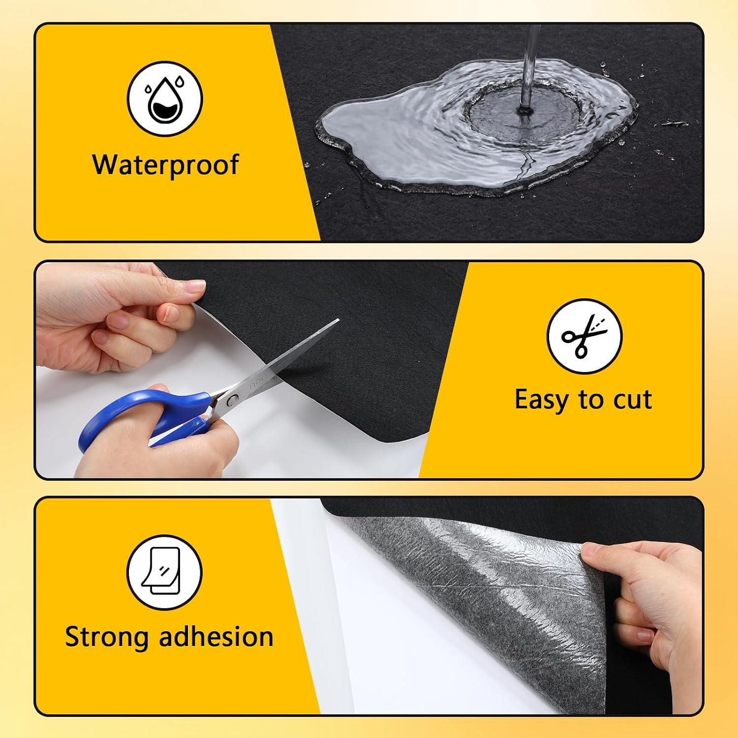 20 x 200 Inch Self-Adhesive Disposable Underfelt Carpet for Car, Waterproof and Durable 1mm Thick High-Felt Floor Mat with Adhesive Backing for Car Studio Boat Marine Truck