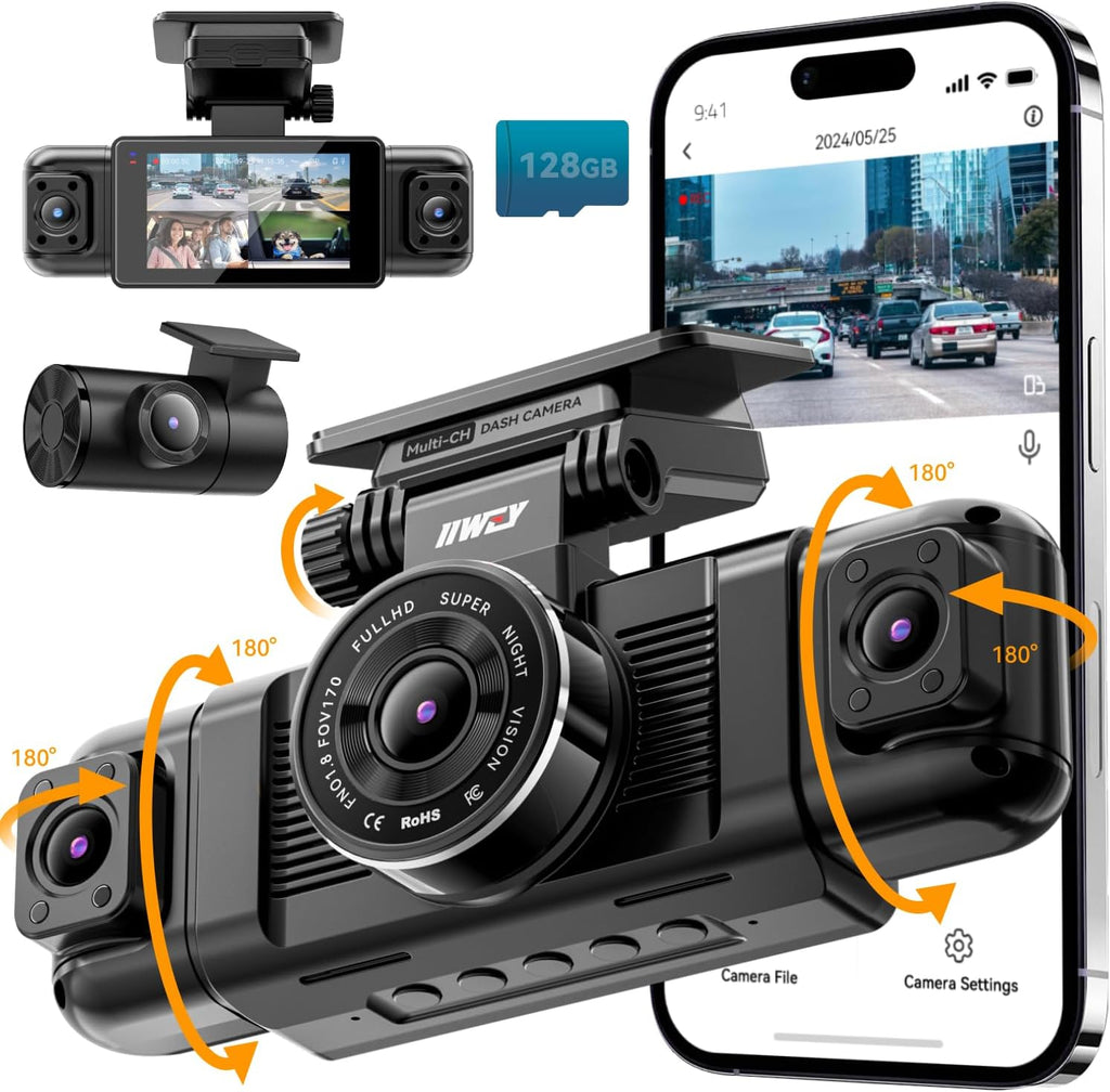 iiwey n5 4 channel dash cam for cars, main product view