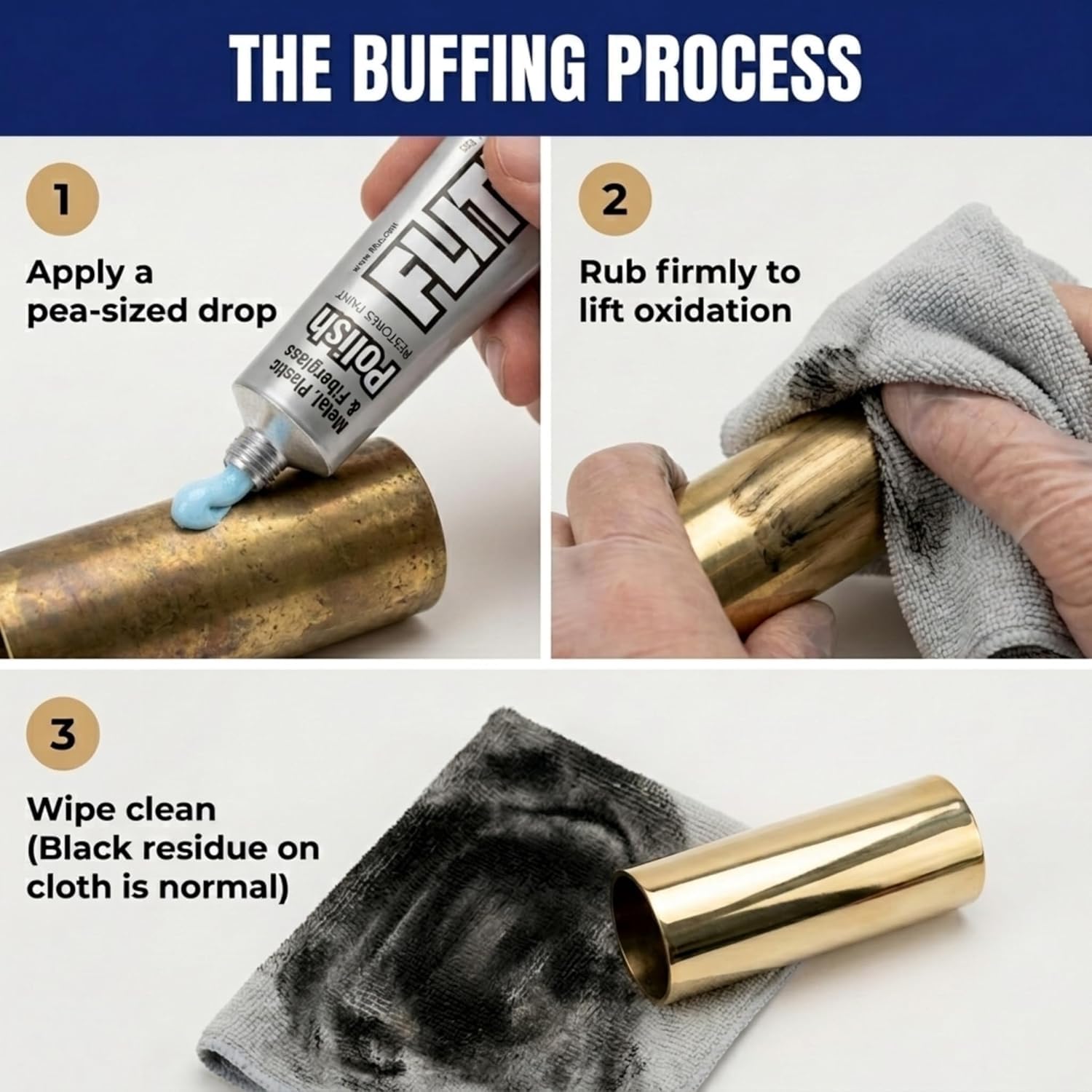 Flitz Metal Polish Paste - 2lb Can of USA-Made Polish for Solid Chrome, Stainless Steel, Aluminum- Non-Abrasive for Light Oxidation - Requires Manual Buffing - Not for Plated/Coated Surfaces (1 Pack)