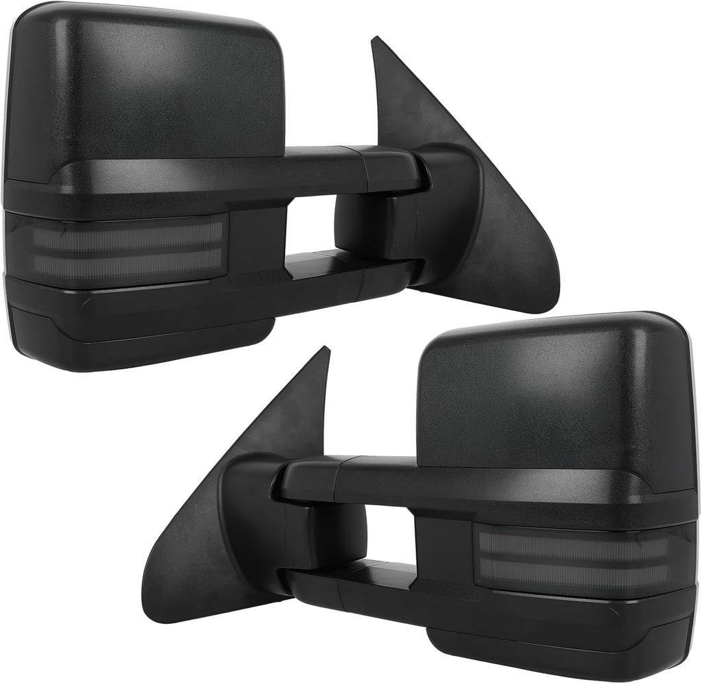 A Pair Towing Mirrors Fits 2007-2017 for Toyata Tundra, Power Adjusted View Mirror