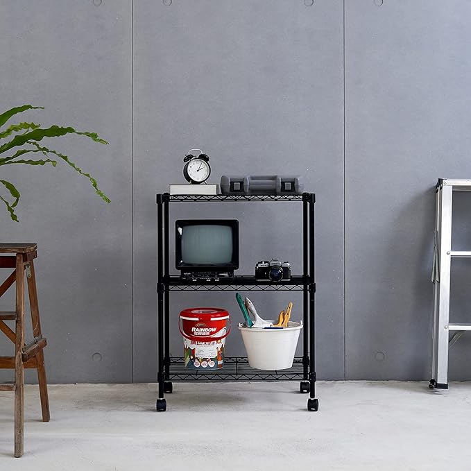 3 Tier Wire Shelving Unit Storage Rack, Metal Heavy Duty Utility Organizers - Image 7