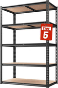 REIBII 2020LBS Storage Shelves 5 Tier Garage Shelving Heavy Duty, Adjustable