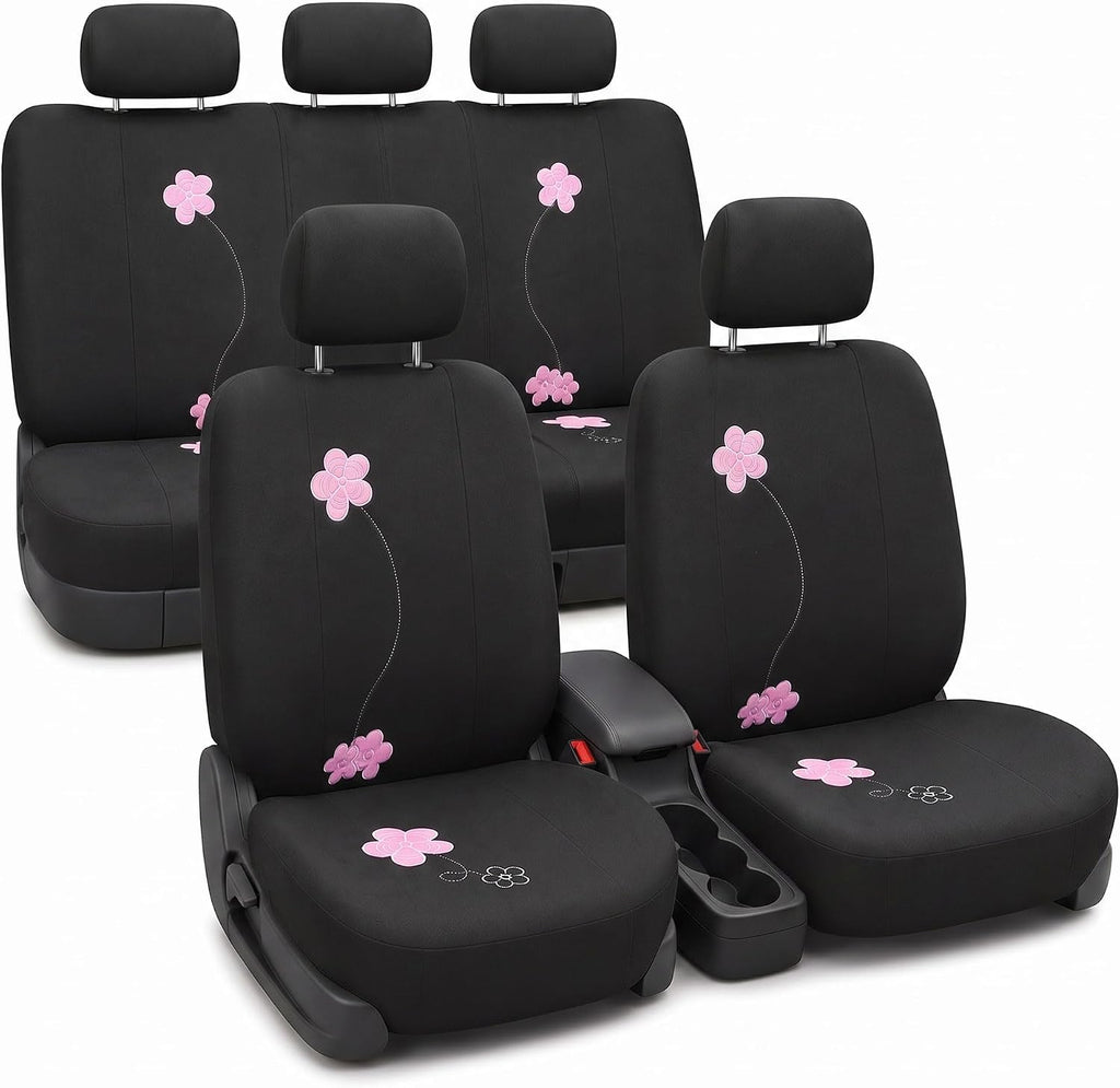 fh group full set cloth car seat covers, main product view