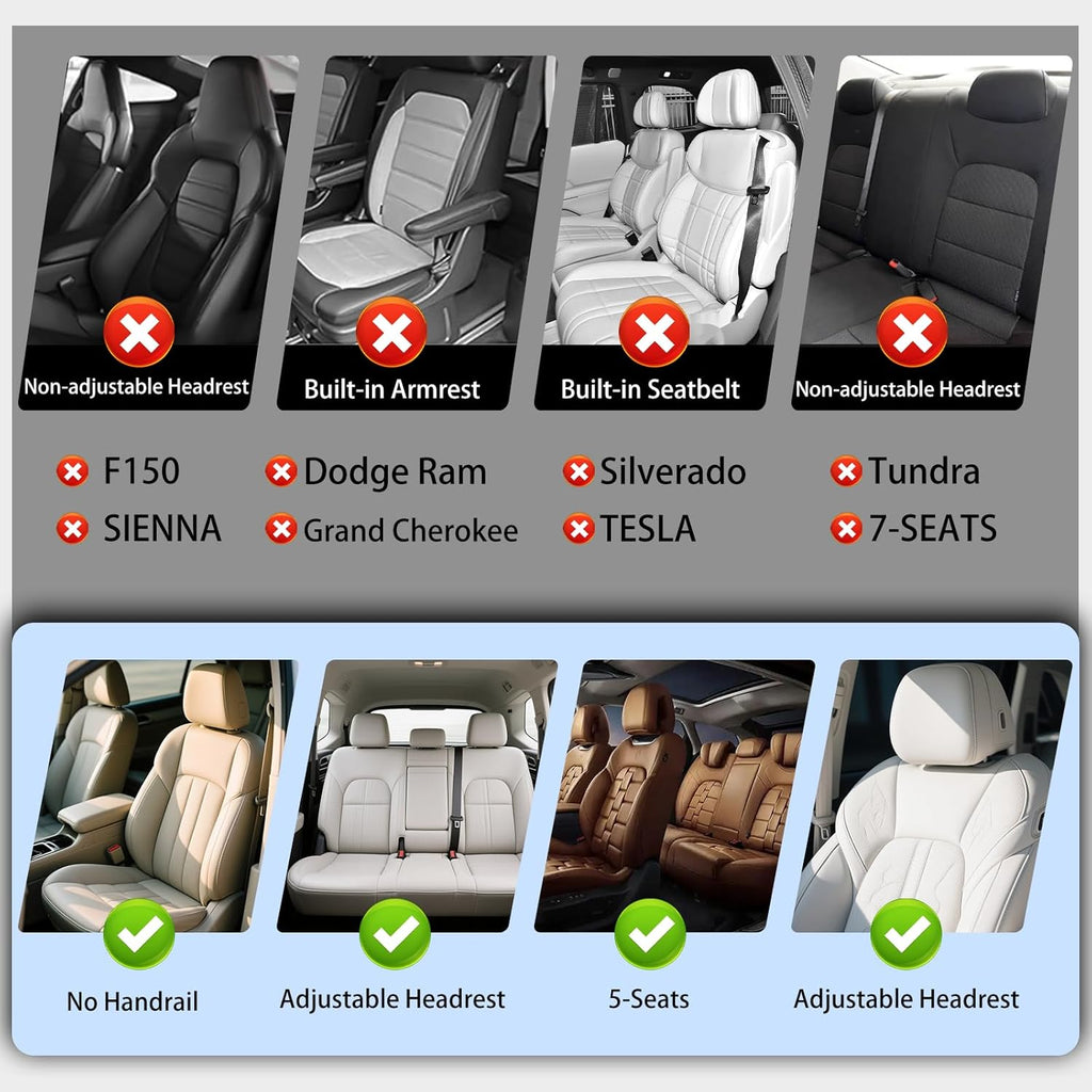 ns yolo universal fit premium pink leather 5-seats shown in use