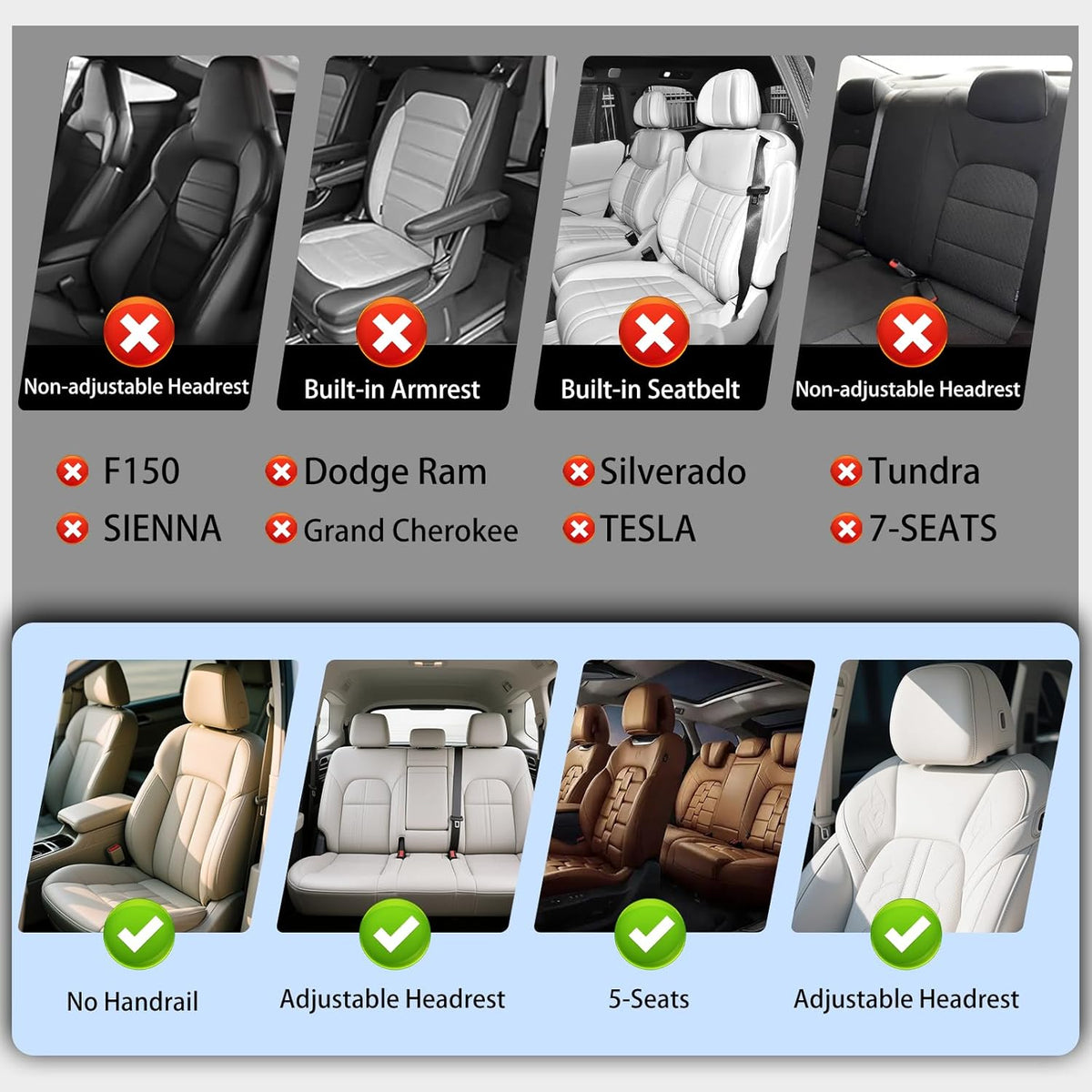 ns yolo universal fit premium pink leather 5-seats shown in use