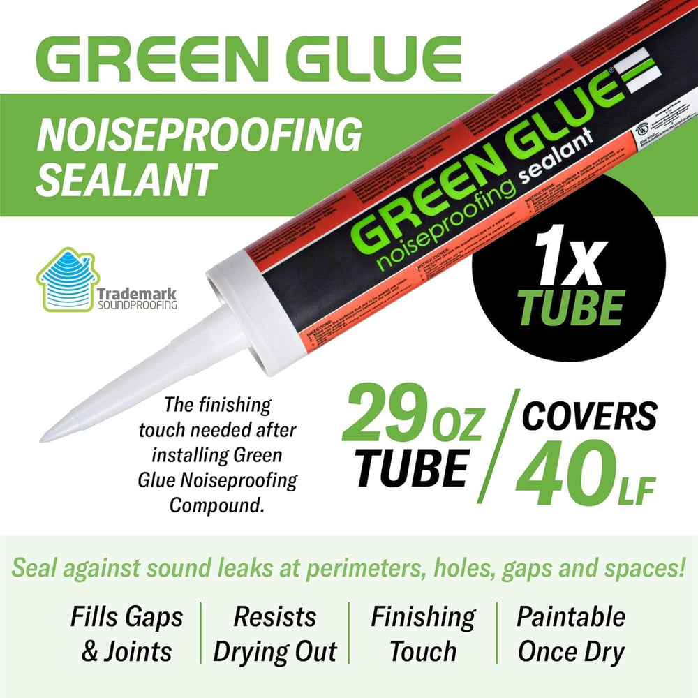 Green Glue Noiseproofing Sealant Caulk - Pack of 6 Tubes (28 oz Each) - with ...