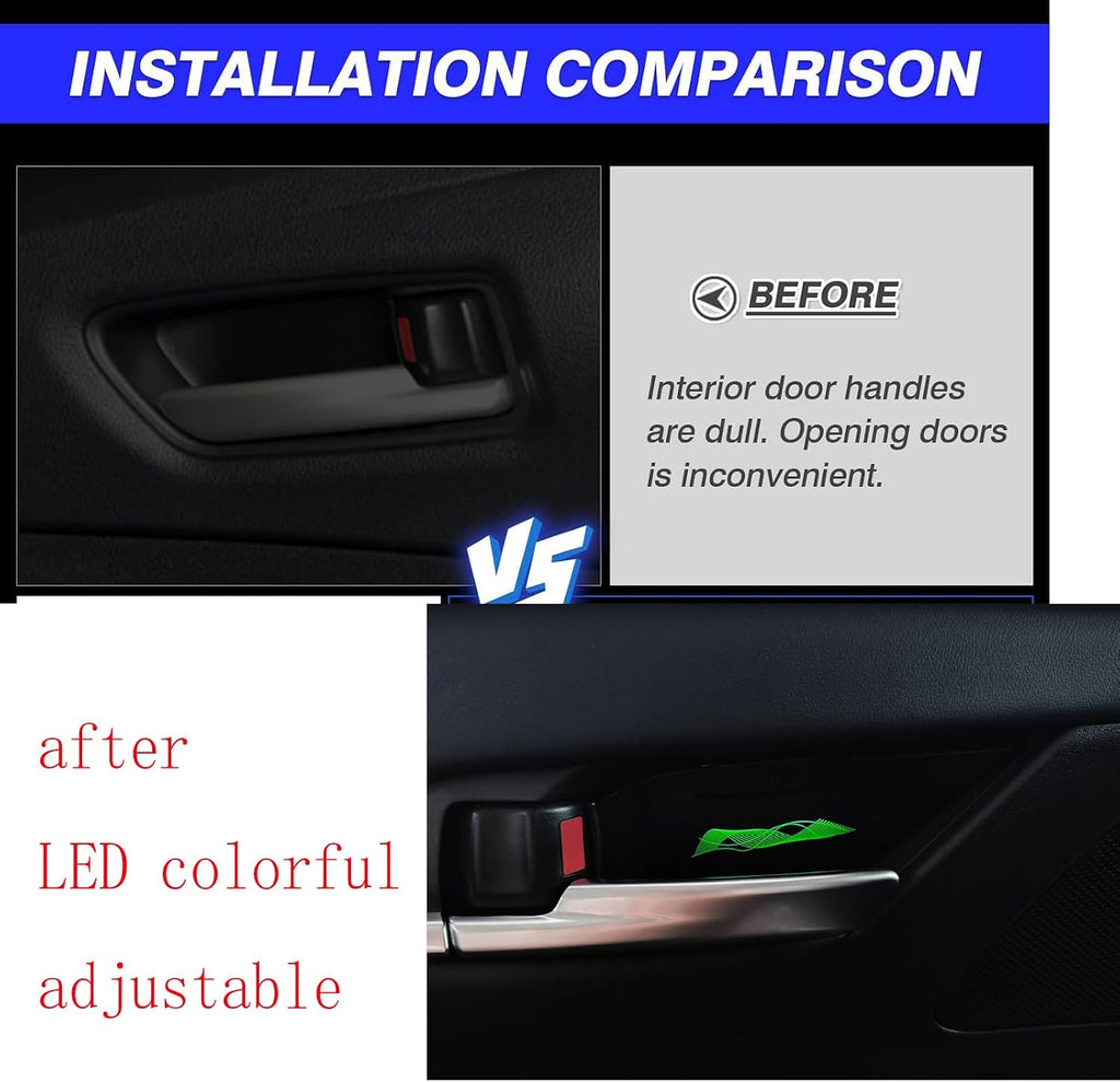 Car Panel Light Compatible with Toyota Camry 2018 2019 2020 2021 2022 2023 Accessories Multicolor Car Inner Door Handle Bowl Mood Lighting Decorative Interior Lamp