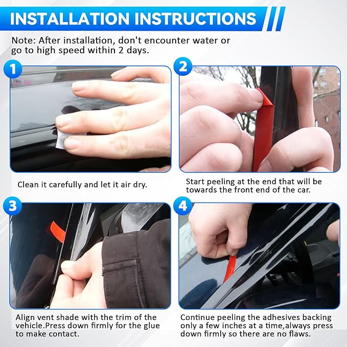 4pcs Window Visors Compatible - Image 6