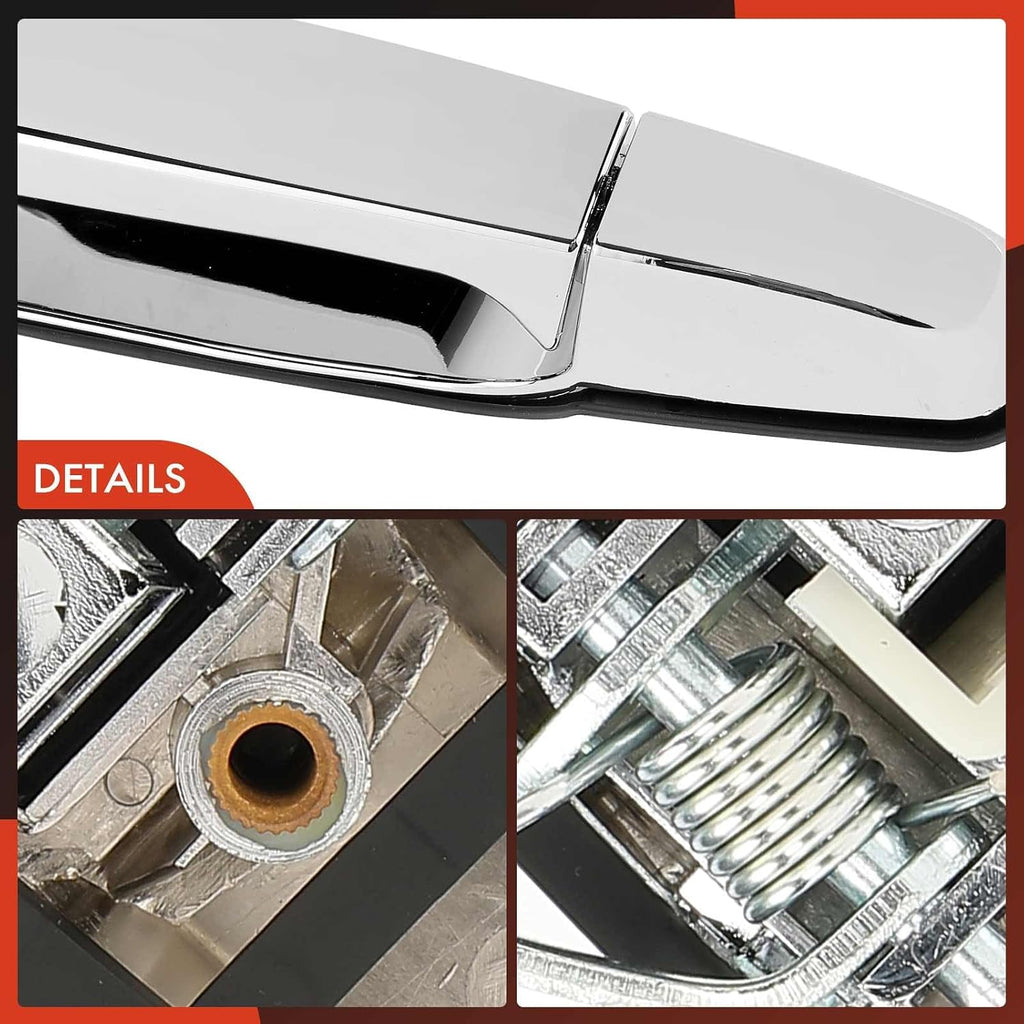 A-Premium - Rear Right Passenger Exterior Door Handle - Compatible with Chevy, GMC & Cadillac Models - 2007-2014 - Silverado, Sierra, Tahoe, Suburban, Avalanche, Yukon - Replace# 15915660, 22738726