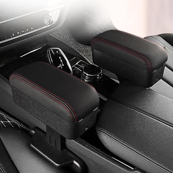 JEYODA Car Armrest Box with Cup Holder Car Central Liftable Armres Storage - Image 2
