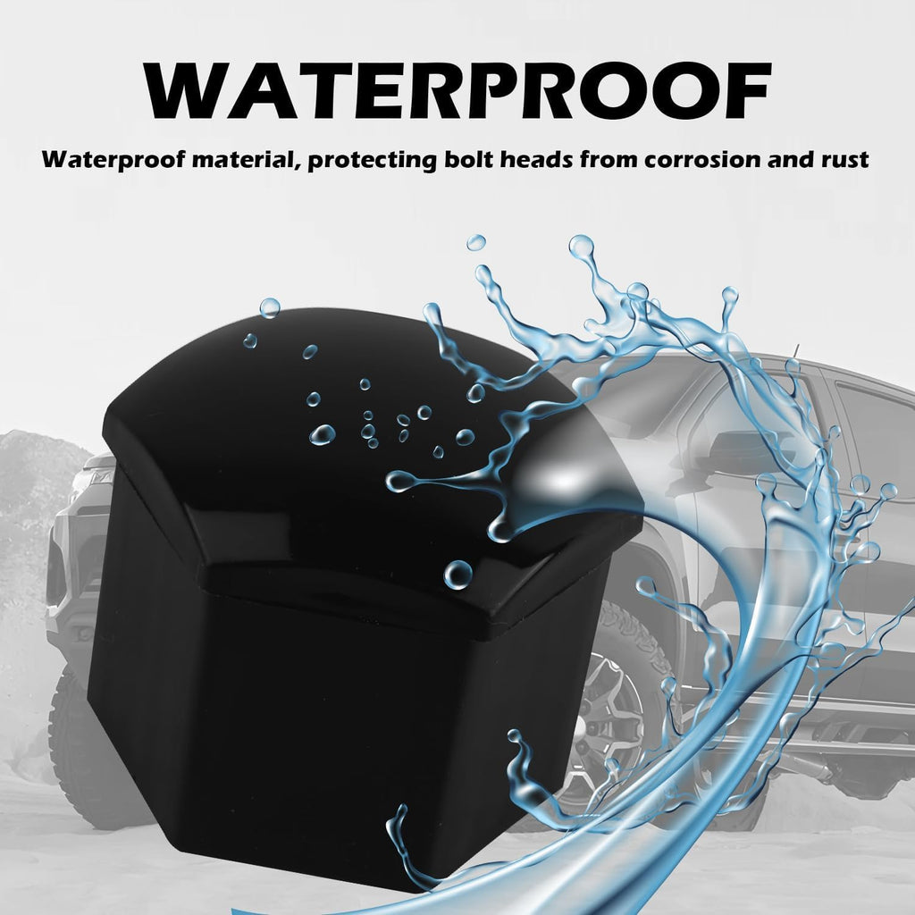 20pcs Black Wheel Lug Nut Covers for 2015-2020 Hyundai Genesis G80, Auto Hub Screw Cap Protector Anti Rust Tire Bolt Rim Exterior Accessories,Black 19mm