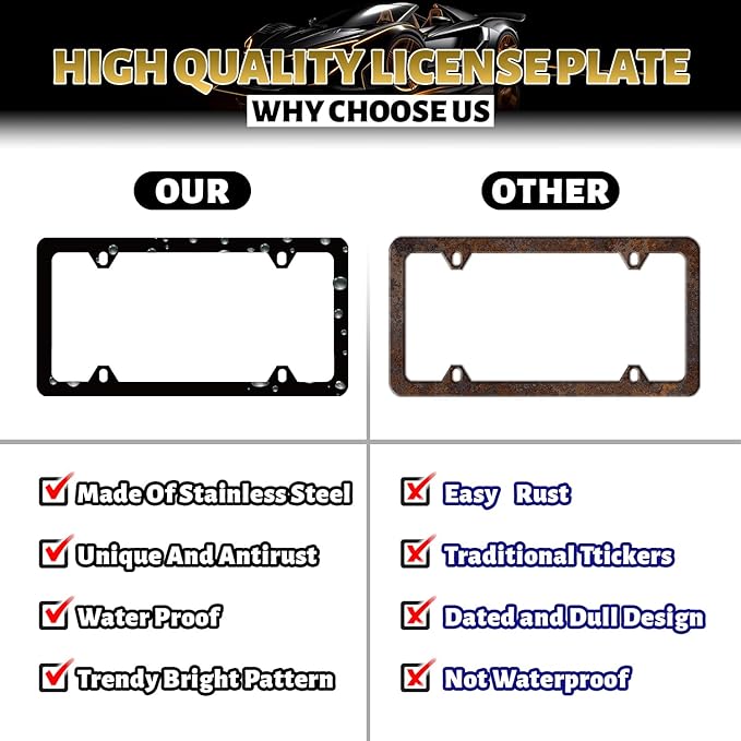 Soccer Ball License Plate Frame Football License Plate Holder Stainless Steel - Image 4