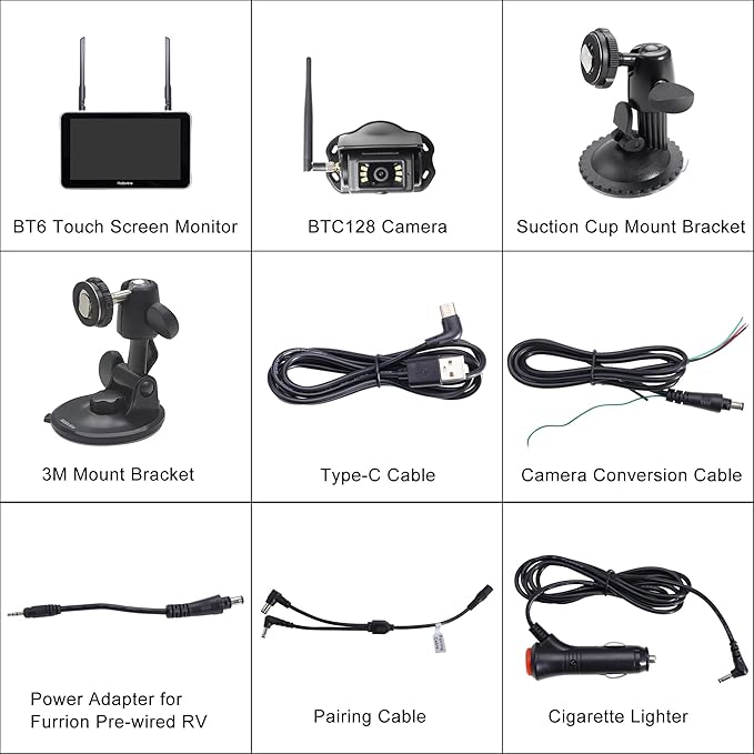 Haloview Byte Tango BT6 Touch RV Backup Camera Wireless 2.4G Digita FHD 1080P - Image 9