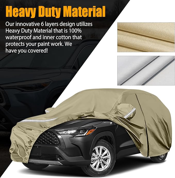 Waterproof Car Covers Replace for 2019-2025 Toyota Corolla Cross, Windproof - Image 3