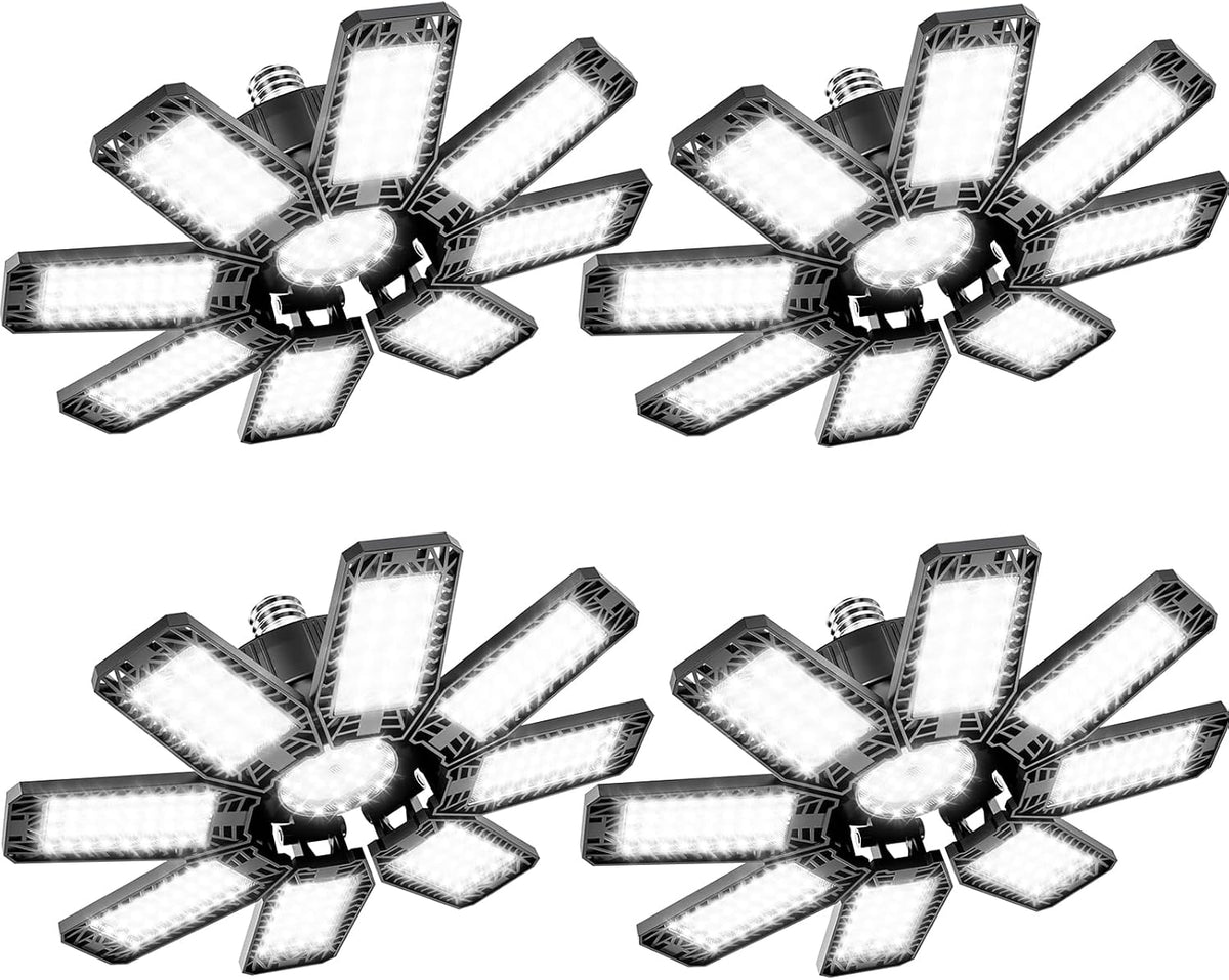 Garage Light 4 Pack - 240W 24000LM 6500K Garage Lights Ceiling LED