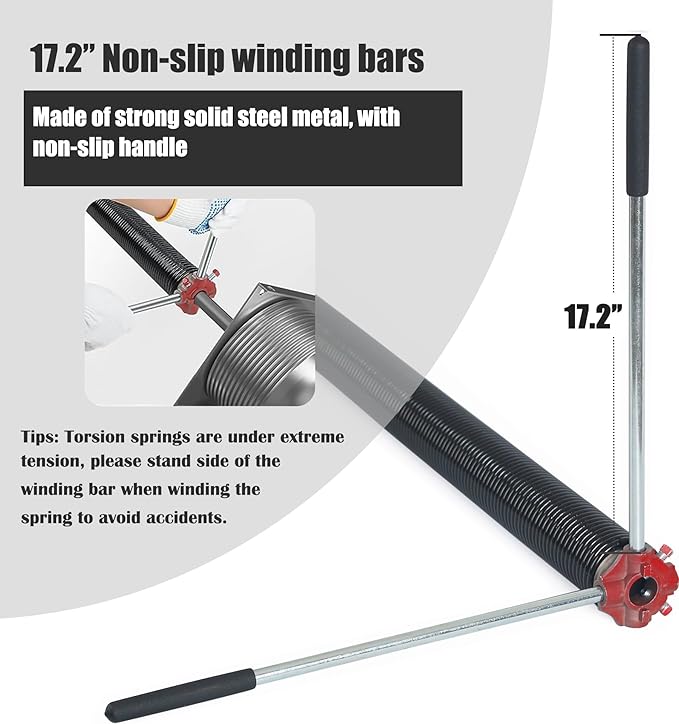 Garage Door Torsion Spring Set, Pair of 2" Electrophoresis Coated Garage Door - Image 6