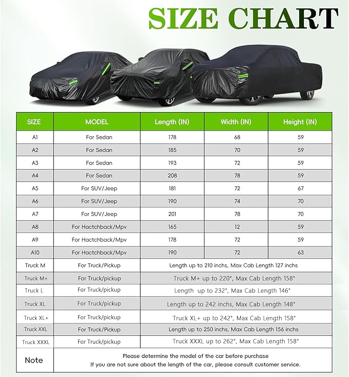 KouKou SUV Car Cover Waterproof All Weather, 7 Layers Outdoor Cover - Image 6