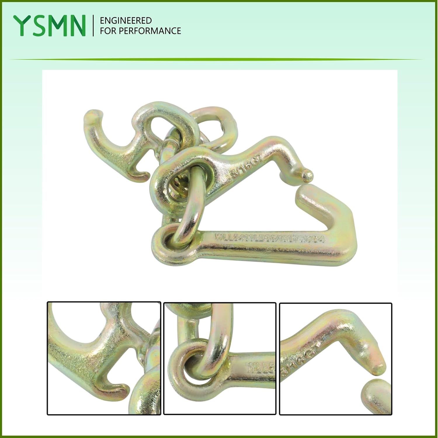 G70 Heavy Duty 4Pcs 5/16 RTJ Cluster Hook Set Replacement for Car Hauler Towing Trucks Wrecker ﻿