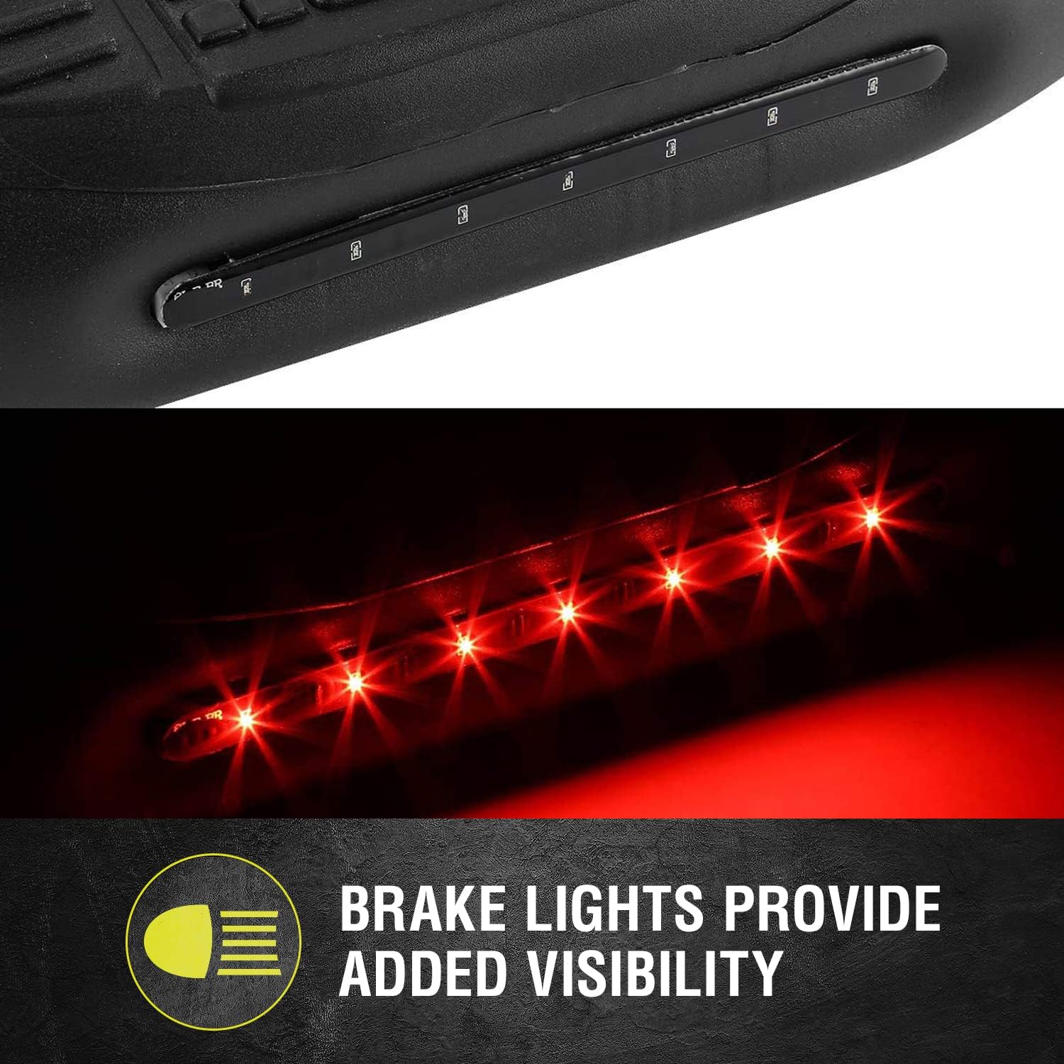Bully BBS-1104L Black Bull Series Steel Universal Fit Truck LED Brake Light Hitch Step Fits 1.25" and 2" Hitch Receivers for Trucks from Chevy (Chevrolet), Ford, Toyota, GMC, Dodge RAM, Jeep