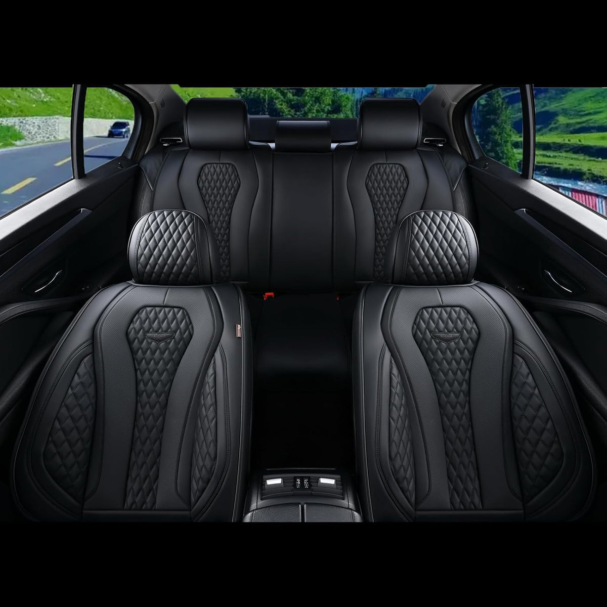 coverado seat covers, car seat covers full set on a desk or shelf