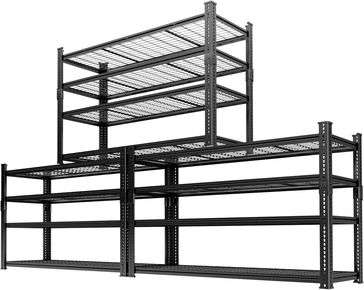 Storage Shelves Heavy Duty 3 PCS, 4-tier Adjustable Metal Industrial Utility