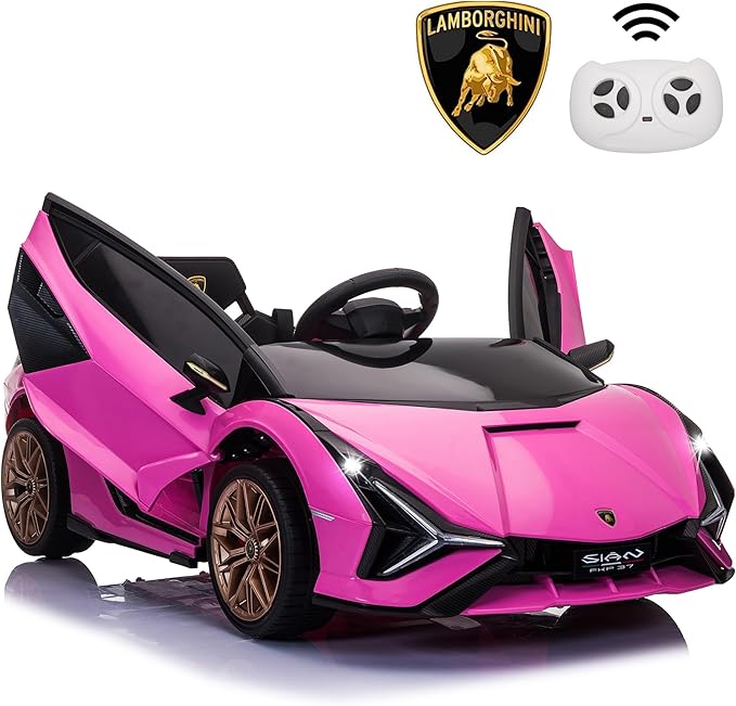 Licensed Lamborghini SIAN Kids Electric Ride On Car Toy by TOBBI, 12V Battery by TOBBI