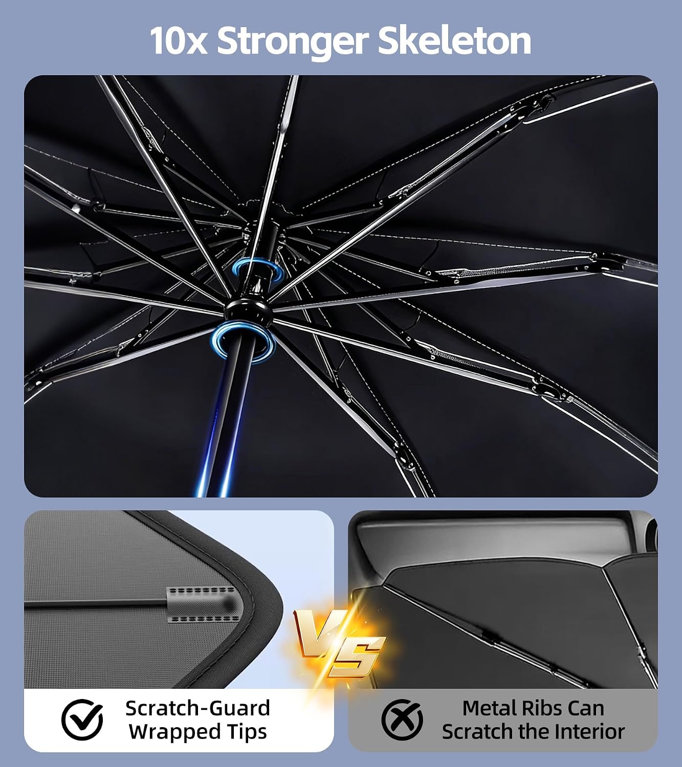 Windshield Sun Shade Umbrella for Chevrolet Traverse 2018-2026 – Nano-Coated Heat-Reflective Front Window Shade, Umbrella Sunshade Cover Blocks Heat, Protects Interior, Vehicle-Specific Precision Fit