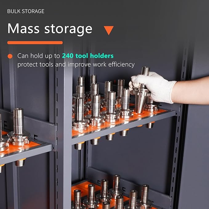 Large Capacity CNC Tool Storage Cabinet, Tool Holder Station Rack - Image 5