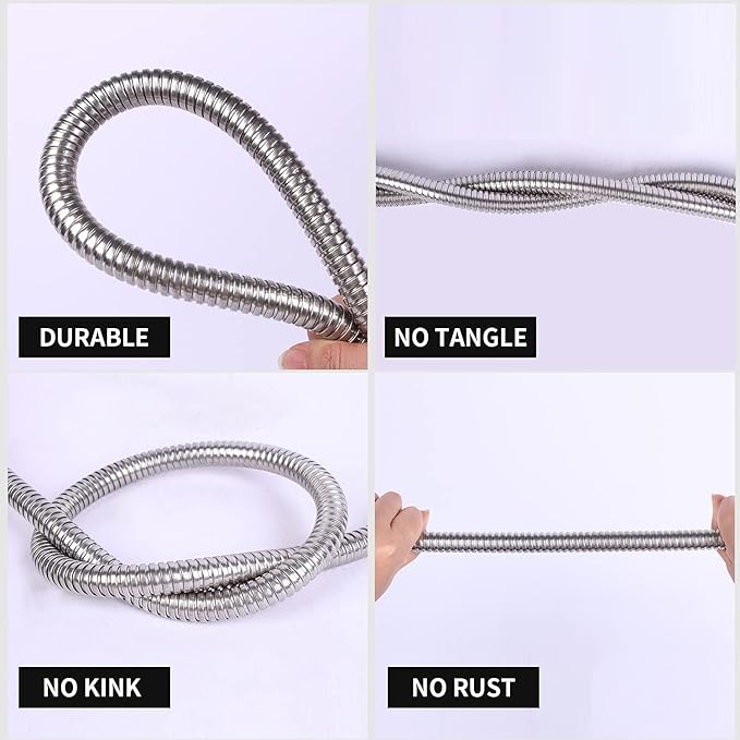 Metal Short Garden Hose 2 ft, Flexible Stainless Steel Garden Hose 2 ft - Image 3