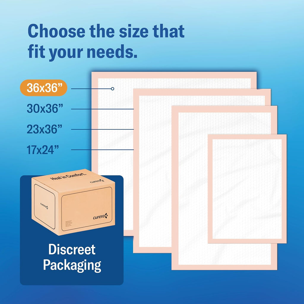 chucks premium disposable underpads 36”x36” [100-count] ultra absorbent, view 9