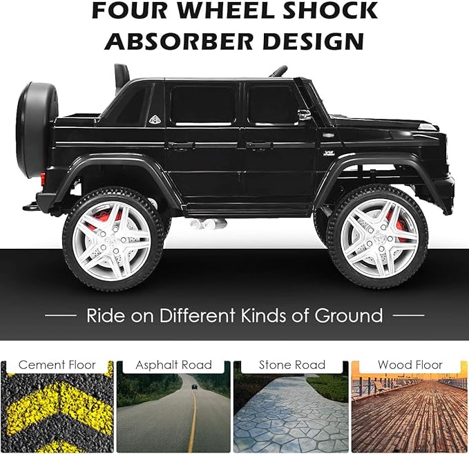 Costzon Ride on Car, Licensed Mercedes-Benz Maybach, 12V Battery Powered - Image 8