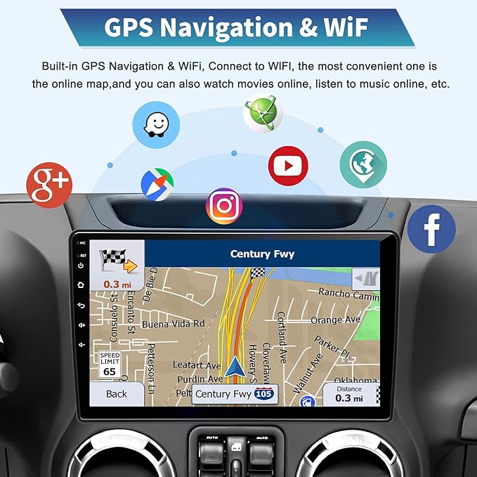 Car Radio Stereo for Jeep Wrangler JK 2007-2018 Dodge Ram 1500 2500 3500 Grand - Image 5