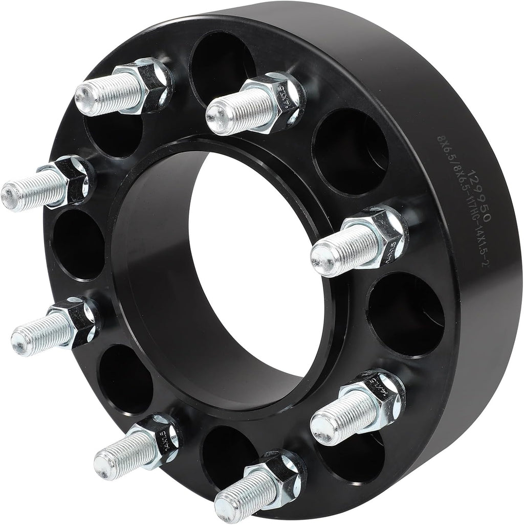 ECCPP 8x6.5 to 8x6.5 hubcentric Wheel Spacers 2 inch 8 lug Fit for Chevrolet Express 2500 2022-2023 for Chevrolet Silverado 2500 2000-2010 with Studs 14x1.5 Centric Bore 117mm-4PCS