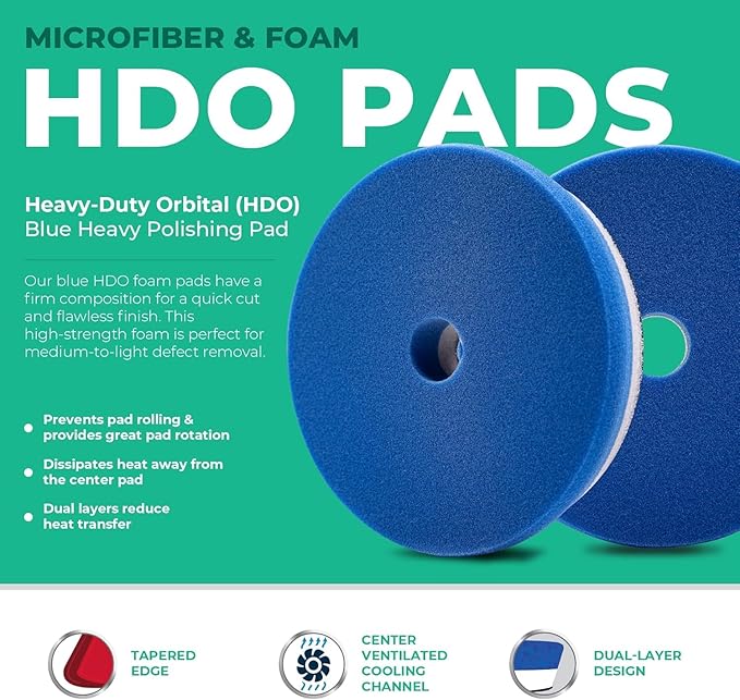 Lake Country 6.5" HDO Orange Foam Polishing Pad – Premium Heavy Duty Orbital - Image 4