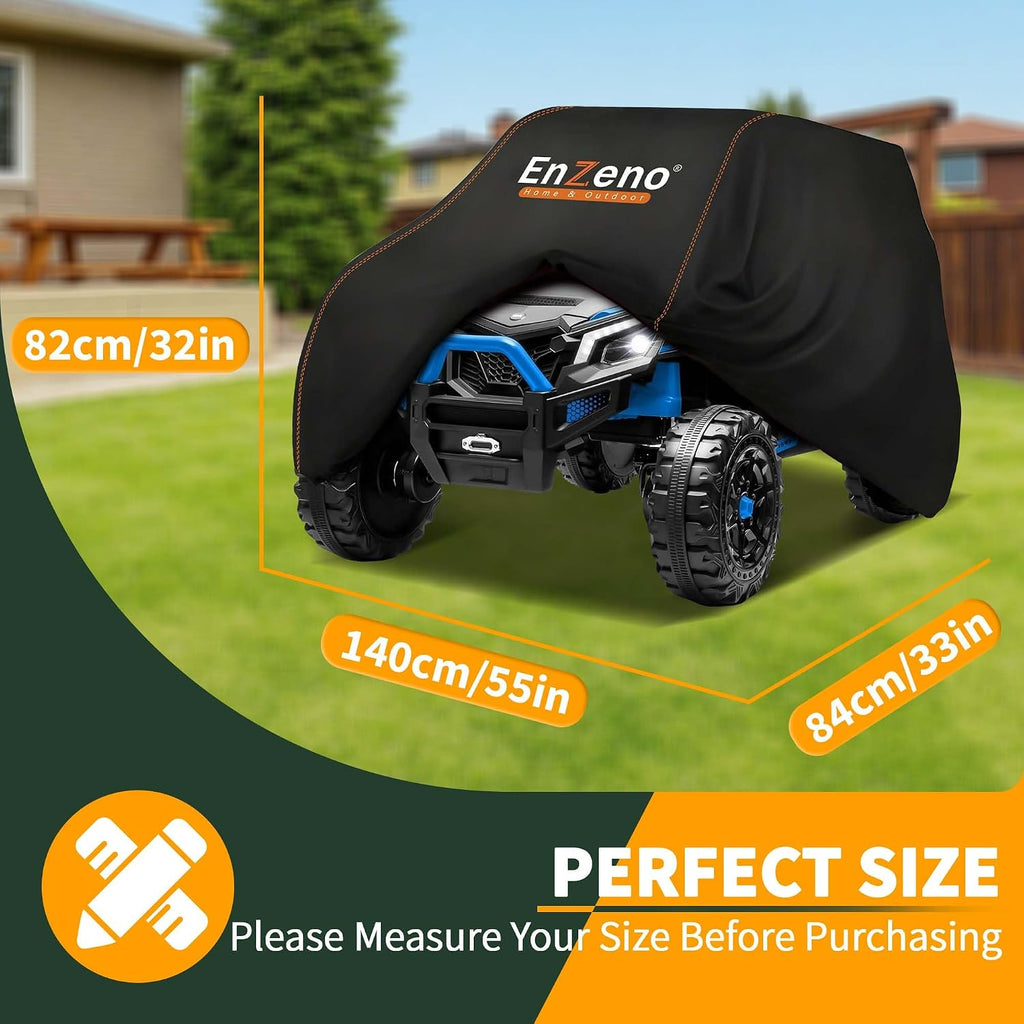 Enzeno Kids Ride-On Toy Car Cover,Large Power Wheels Cover Waterproof,Outdoor Toy Car Covers for Power Wheels Jeep & Toddler Electric Vehicles,All-Weather Protection,Universal Kid Ride-on Accessories