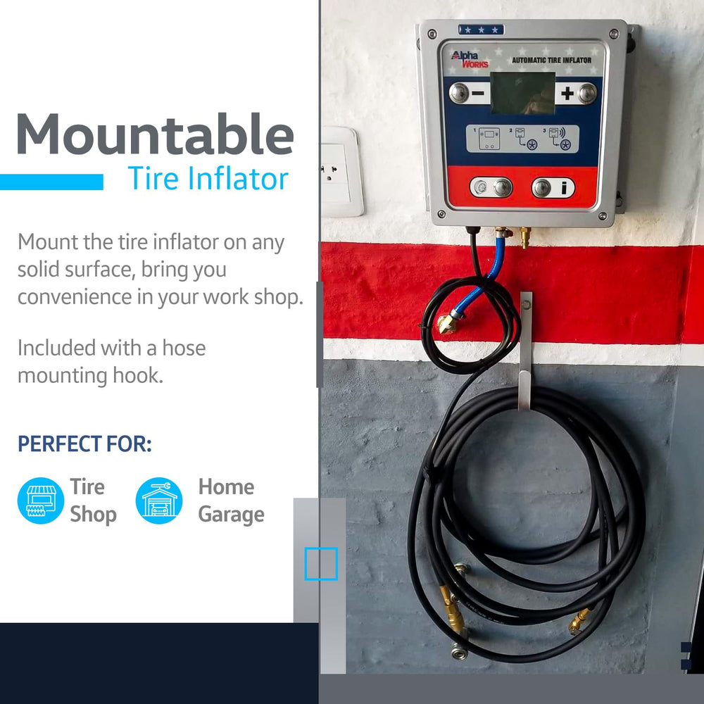 AlphaWorks Automatic Tire Inflator, LCD Gauge, 145 psi Max Pressure