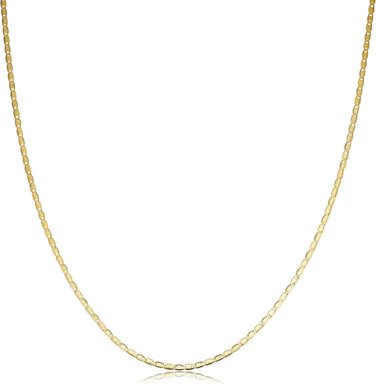 kooljewelry womens - 10k yellow gold flat oval, main product view