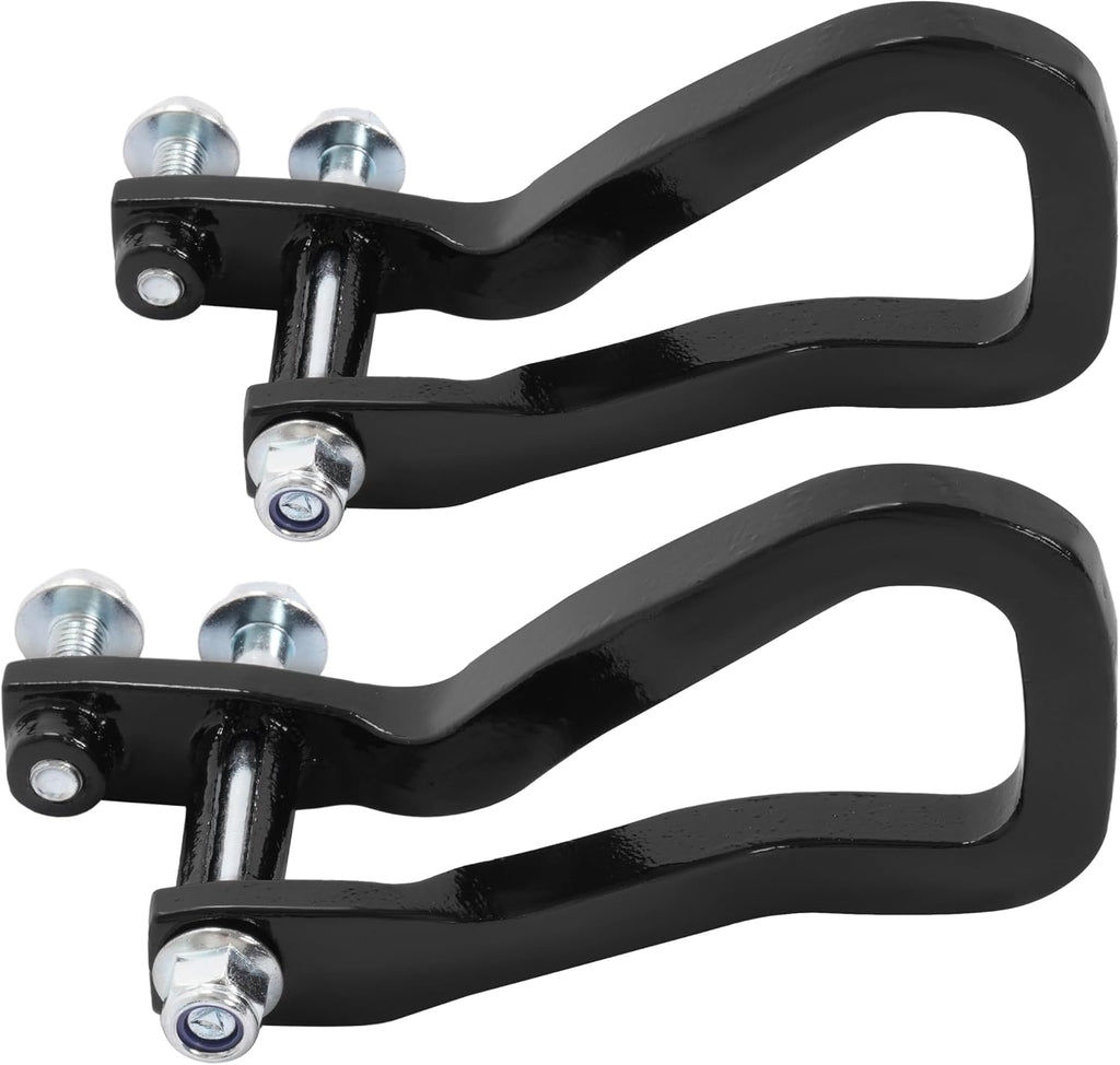 ALMULOO 2PCS Front Tow Recovery Hooks W/Bolts Compatible with 2019-2026 GMC Sierra 1500/2022 GMC Sierra 1500 Limited Replacement for 84195907 Steel (Black)