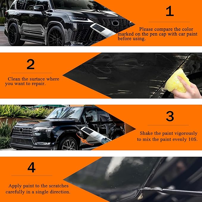 Cloudburst Gray Touch Up Paint for Lexus, Car Paint Pen Scratch Repair - Image 6