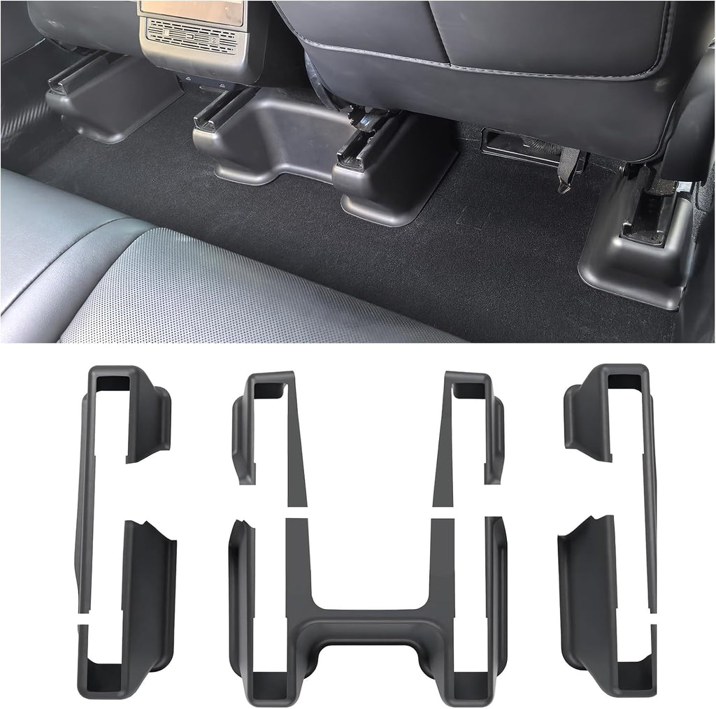 7 Pieces of Front Seat Rail Protectors, for Tesla Model Y Juniper 2025 2026,Under Seat Floor Mat Protectors for Model Y Juniper Accessories in Black