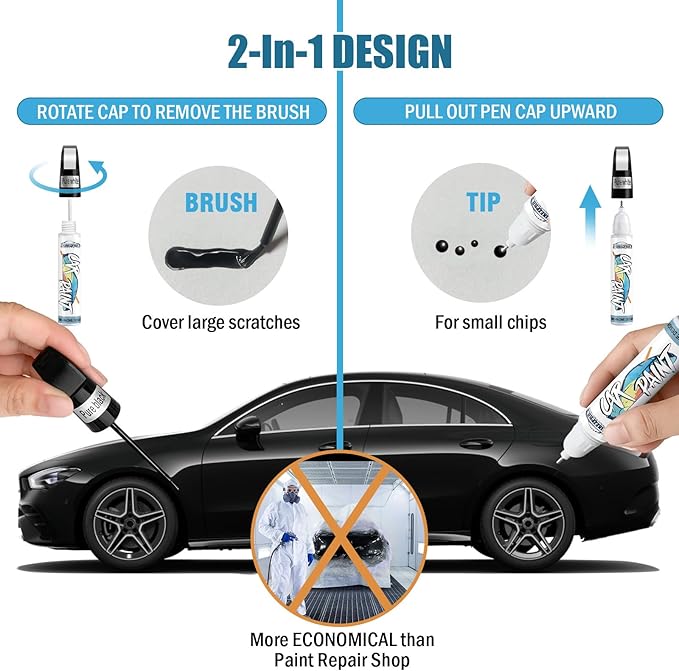 Black Touch Up Paint for Cars, Car Paint Scratch Repair Pen, Color Accurate - Image 4