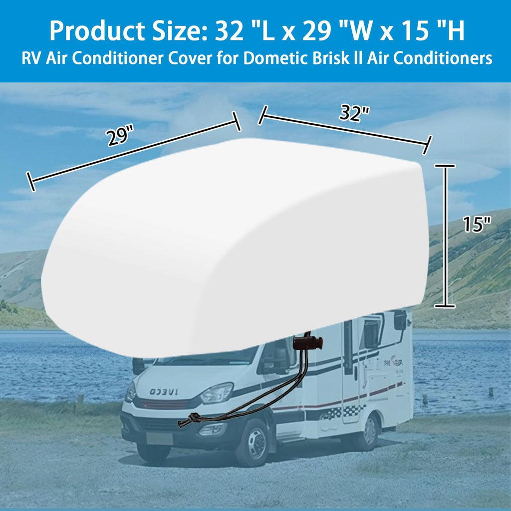 RV Camper Air Conditioner Cover Trailer AC Covers for RV Roof Unit, 600D Oxford Cloth Fits Dometic FreshJet 3, ASA, VEVOR, Furrion RV Air Conditioner Winter Covers for Outside - RV A/C Cover for Roof