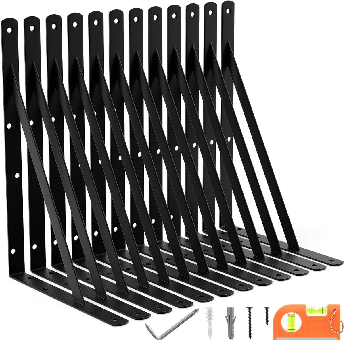 14 inch heavy duty shelf brackets, large floating, main product view