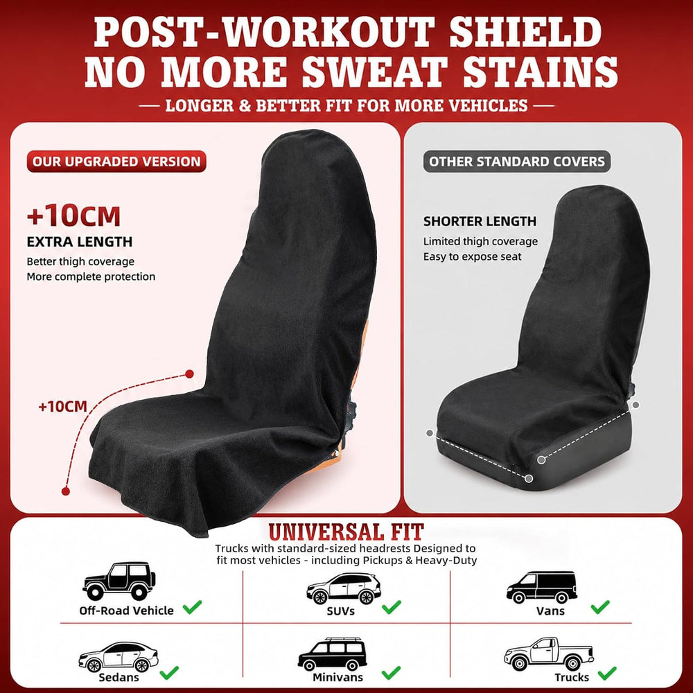 Car Seat Towel Cover, Black, Waterproof, 2 Pack