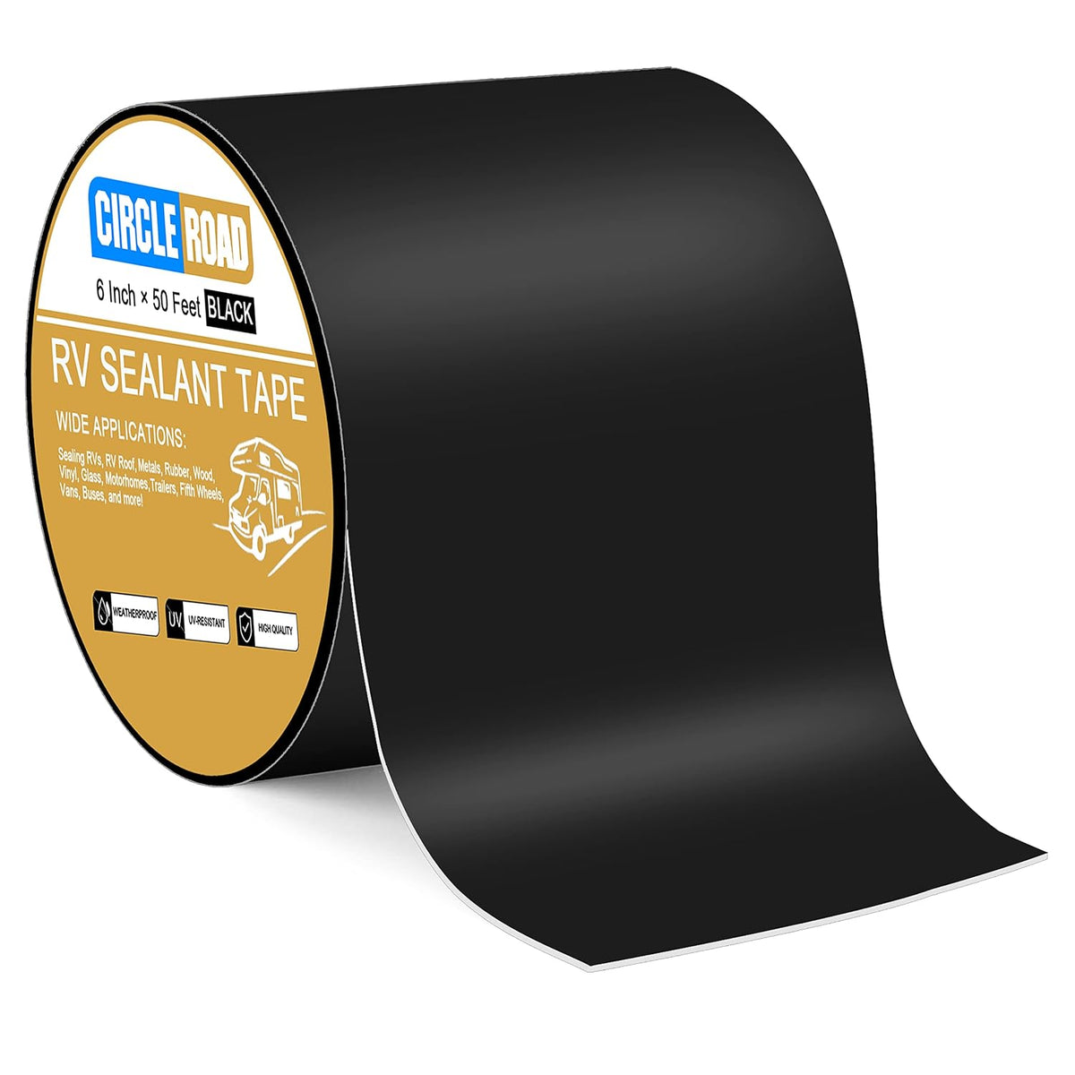 butyl sealant waterproof tape, rv roof repair tape shown in use