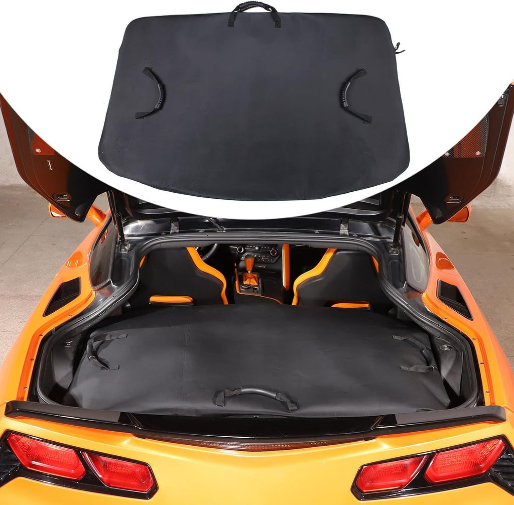 for C7 Corvette Hard Top Roof Panel Protection Storage Cover Bag Removable Waterproof Leather Trunk Rooftop Panel Storage Bag with Handle Compatible with Corvette C7 Coupe 2014-2019 Accessories (1PC)