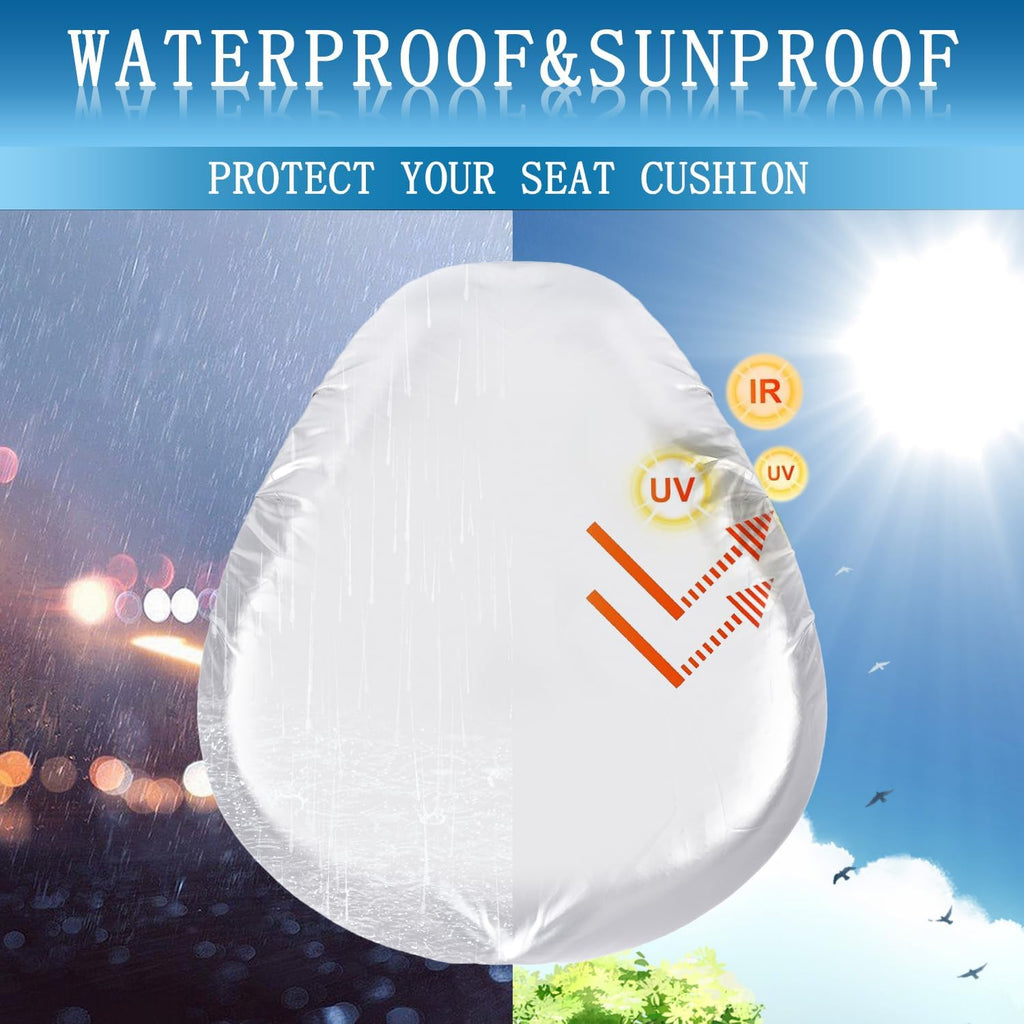 Pack of Two Motorcycle seat Cushion Protective Cover, Sunscreen, Waterproof and dustproof, Suitable for Multiple Motorcycle seat Cushions