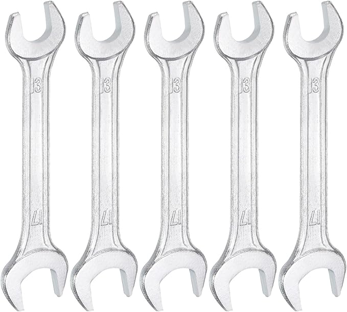 HARFINGTON 5pcs Double Open End Wrench 13mm x 17mm Metric 15 Degree Offset by HARFINGTON