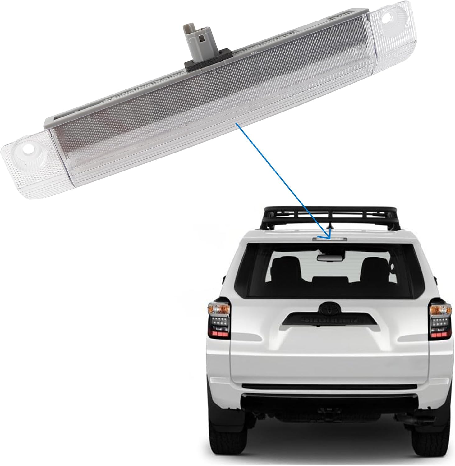 923-288 LED 3rd Third Brake Light Assembly Compatible With 10-22 Toyota 4Runner 11-20Toyota Sienna 10-15 Toyota Prius 14-19 Toyota Highlander Center High Mount Stop Light 923288 920542
